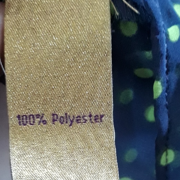 NWT Vera Wang polka junior girl button down blouse - Picture 7 of 8